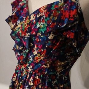 Eight Sixty Multi Print Ruffle Dress
